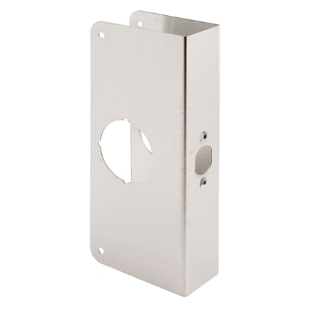 Prime-Line 1-3/4 in. x 9 in. Thick Solid Brass Lock and Door Reinforcer, 2-1/8 in U 9588